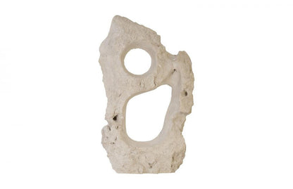 Phillips Collection Colossal Cast Stone Double Hole Sculpture Charcoal Gray