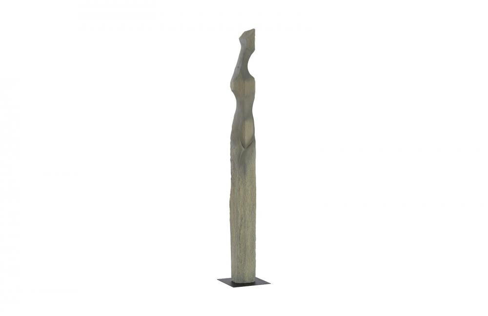 Phillips Collection Cast Woman Sculpture Series C Gray, Off-White