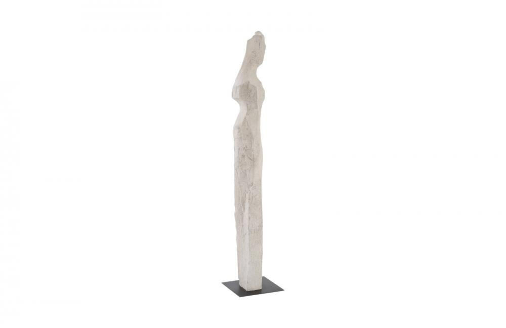 Phillips Collection Colossal Woman Sculpture, Series F, Off-White, Black Base, 84"H (PH103468 YV0J07T53A)