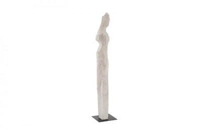 Phillips Collection Colossal Woman Sculpture, Series F, Off-White, Black Base, 84"H (PH103468 YV0J07T53A)