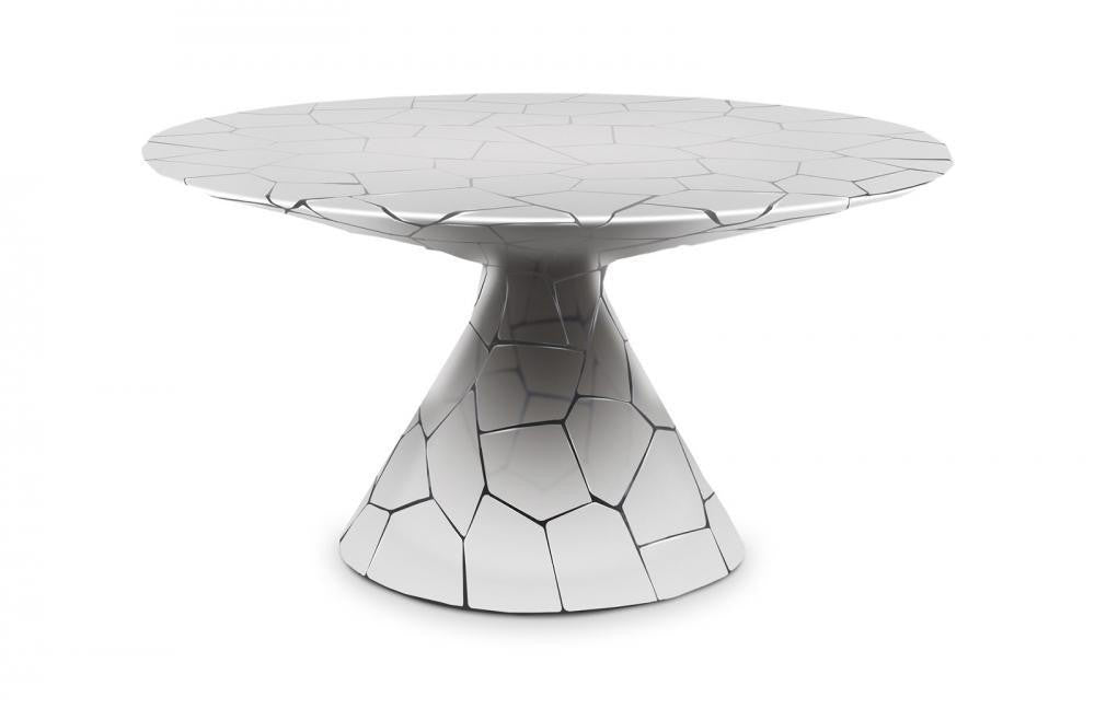 Phillips Collection Crazy Cut Dining Table Silver, Black
