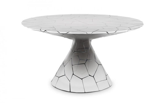 Phillips Collection Crazy Cut Dining Table Silver, Black