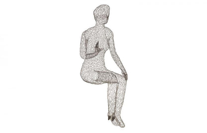 Phillips Collection Crazy Wire Figure Sculpture Black