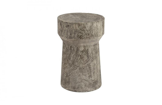 Phillips Collection Curved Wood Stool Graystone