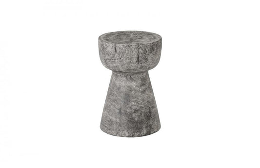 Phillips Collection Curved Wood Stool Graystone