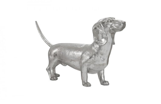 Phillips Collection Dachshund Sculpture Silver Leaf