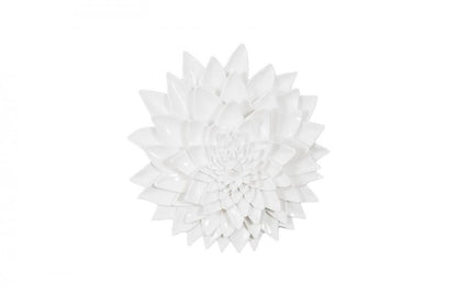 Phillips Collection Dahlia Flower Wall Art Glossy White