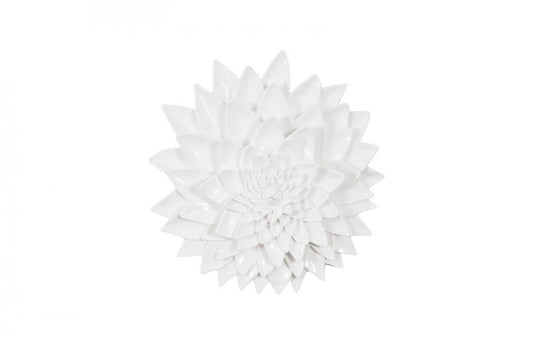 Phillips Collection Dahlia Flower Wall Art Glossy White
