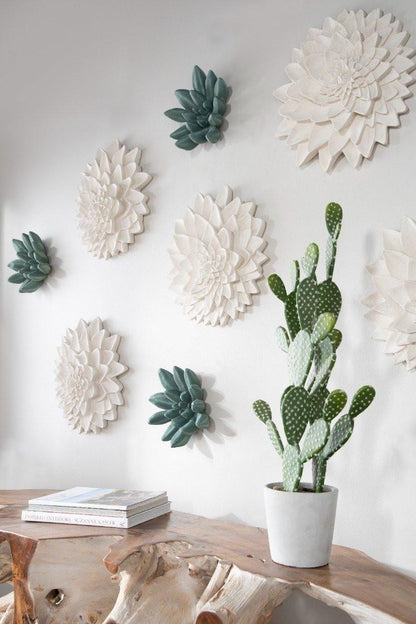 Phillips Collection Dahlia Flower Wall Sculpture, White, 16"W (PH104364 YV0J07T62Z)
