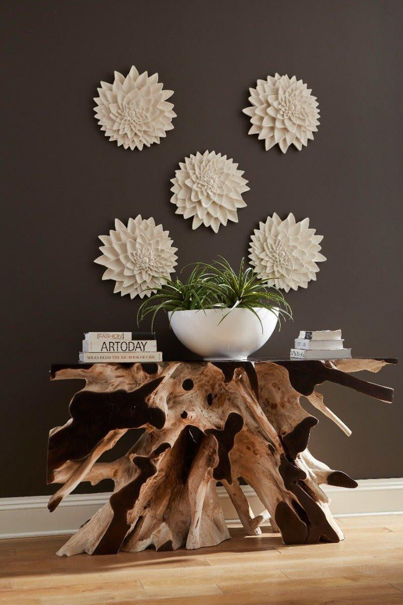 Phillips Collection Dahlia Flower Wall Sculpture, White, 16"W (PH104364 YV0J07T62Z)