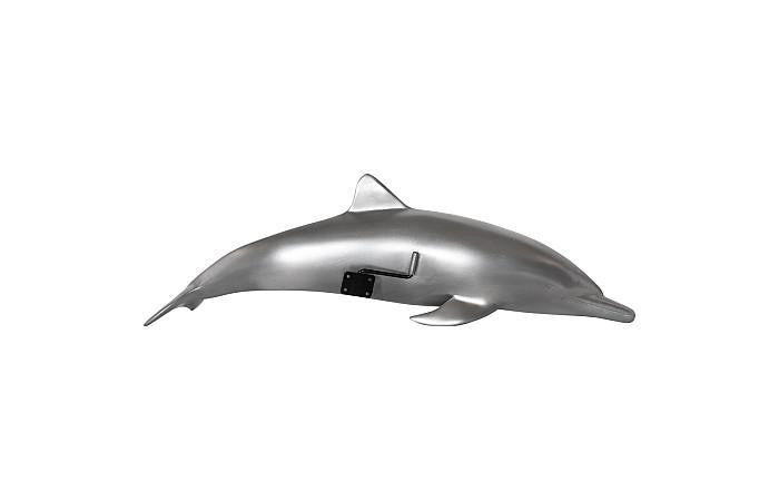 Phillips Collection Dolphin Wall Sculpture, Polished Aluminum, 32"W (PH64554 YV0J07T63C)