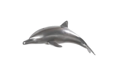 Phillips Collection Dolphin Wall Sculpture, Polished Aluminum, 32"W (PH64554 YV0J07T63C)