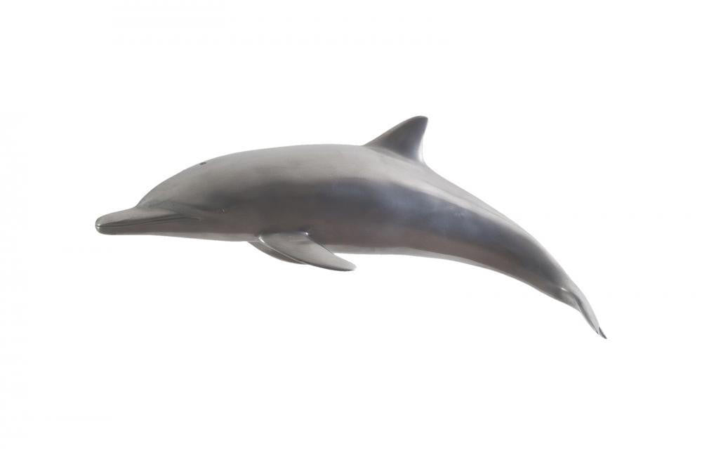 Phillips Collection Dolphin Wall Sculpture, Polished Aluminum, 32"W (PH64554 YV0J07T63C)