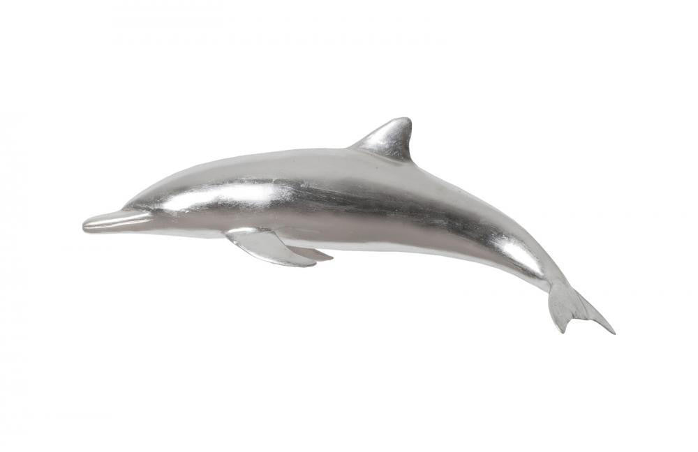 Phillips Collection Dolphin Wall Sculpture Silver Leaf