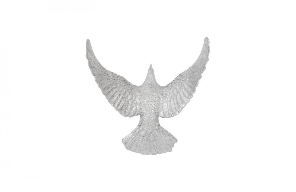 Phillips Collection Dove Wall Sculpture, Wings Forward, Silver Leaf, 19"W (PH97540 YV0J07T63E)