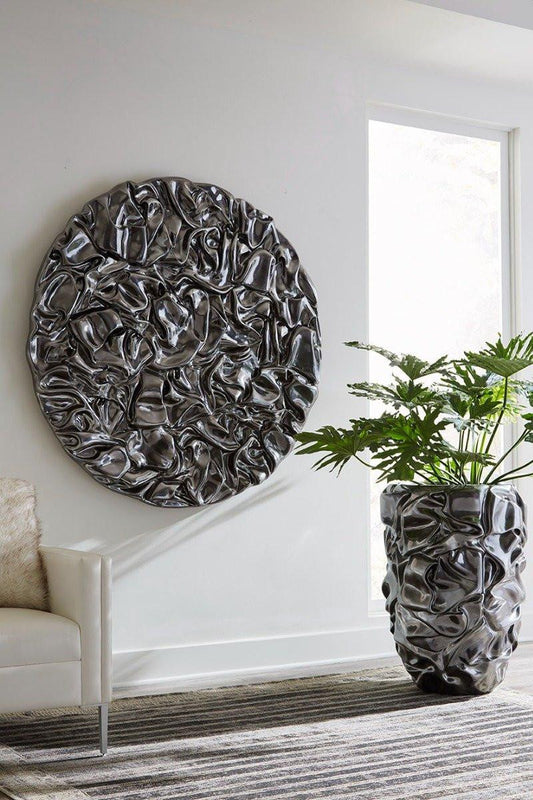 Phillips Collection Drape Planter, Liquid Silver, 24"W (PH108836 YV0J07T63H)