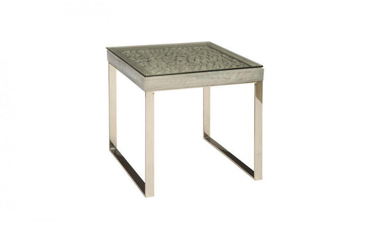 Phillips Collection Driftwood Side Table Clear, Aged Driftwood