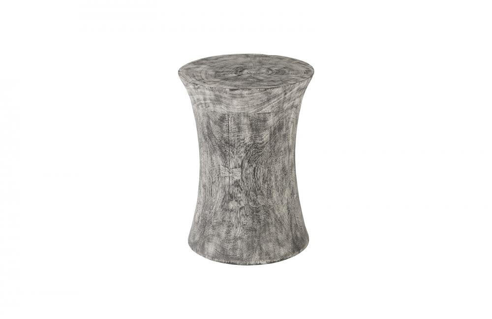 Phillips Collection Drum Mango Wood Stool Graystone