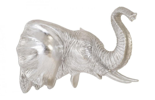 Phillips Collection Elephant Wall Sculpture Silver Leaf