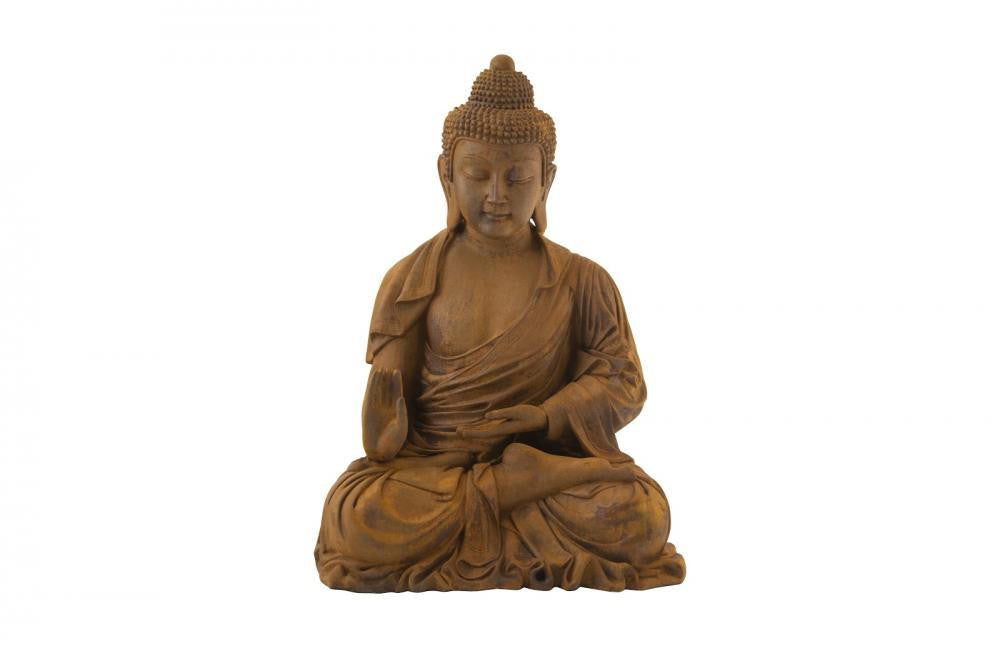 Phillips Collection Enchanting Buddha Sculpture Brown Rust