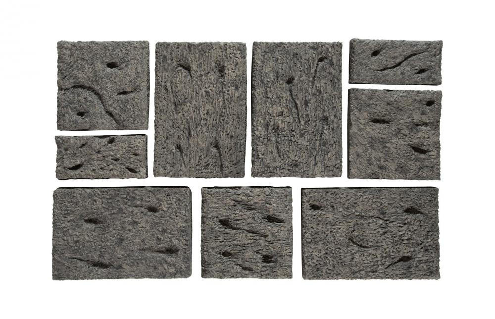 Phillips Collection Etched Rock Puzzle Wall Tile Gray