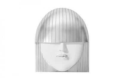 Phillips Collection Fashion Faces Wall Sculpture, Pout, Large, White, Silver Leaf, 23.5"W (PH94747 YV0J07T712)