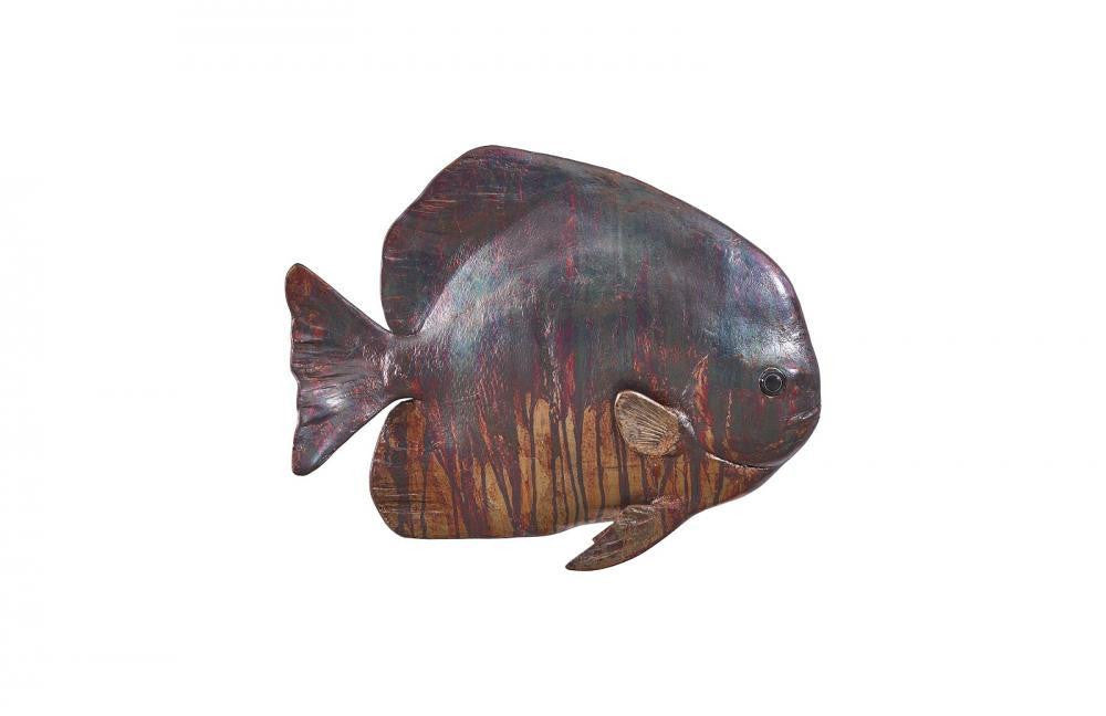 Phillips Collection Australian Bat Fish Wall Sculpture Copper Patina