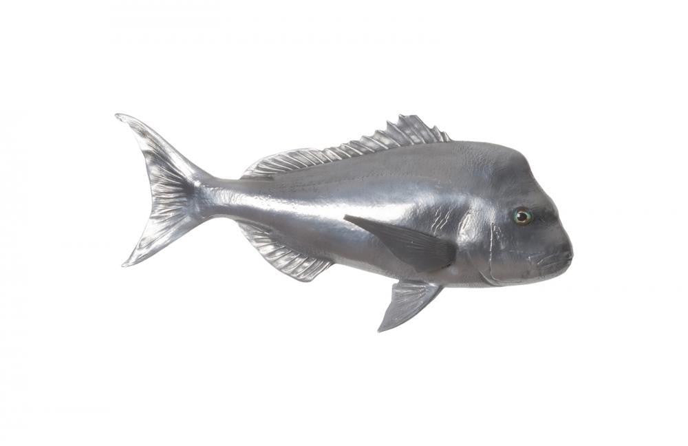 Phillips Collection Barramundi Fish Wall Sculpture Silver Leaf