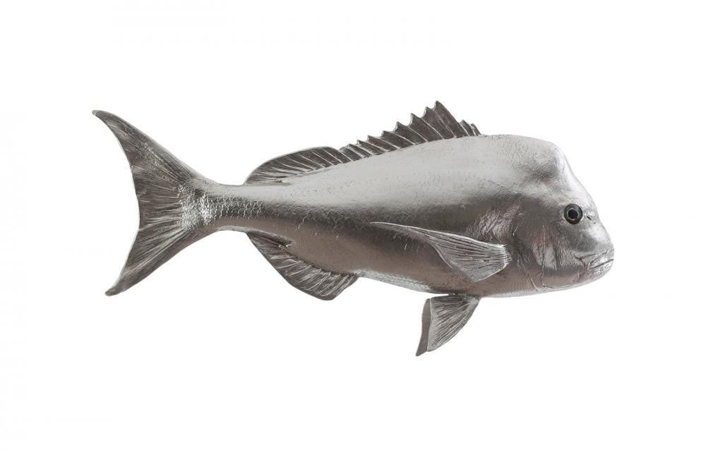 Phillips Collection Barracuda Fish Wall Sculpture Polished Aluminum