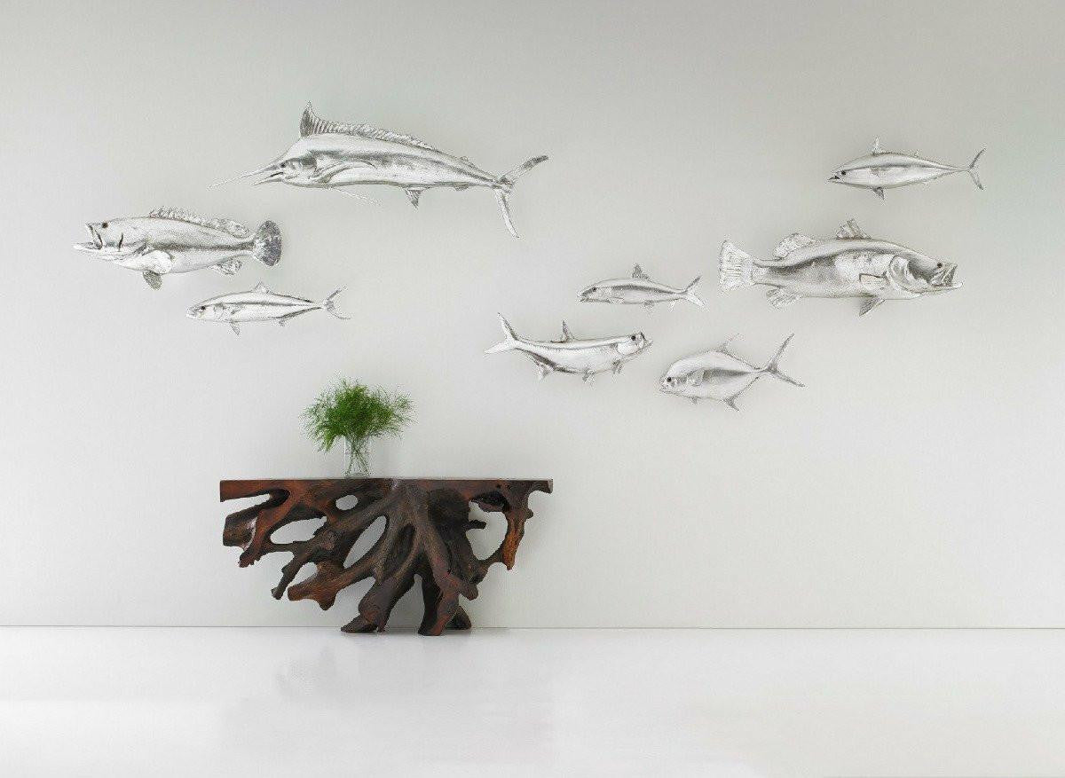 Phillips Collection Blue Marlin Fish Wall Sculpture Copper Patina