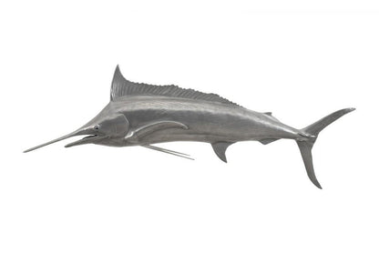 Phillips Collection Large Mouth Bass Fish Wall Sculpture Silver Leaf