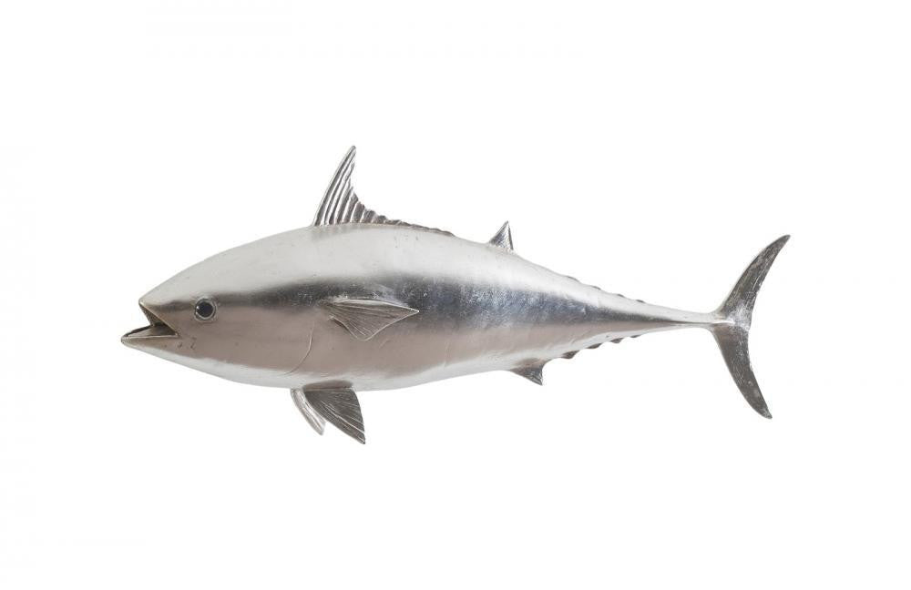 Phillips Collection Fish Wall Sculpture, Mackerel, Silver Leaf, 33"W (PH64549 YV0J07TA12)