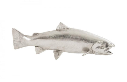 Phillips Collection Fish Wall Sculpture, Rainbow Trout, Silver Leaf, 20"W (PH76838 YV0J07W3VL)