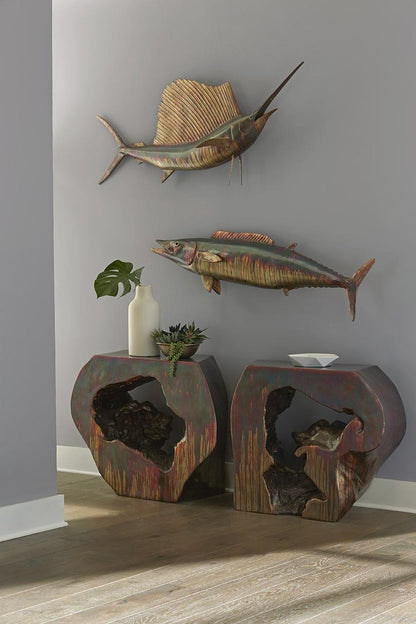 Phillips Collection Fish Wall Sculpture, Sailfish, Copper Patina, 64"W (PH100659 YV0J07W4UE)