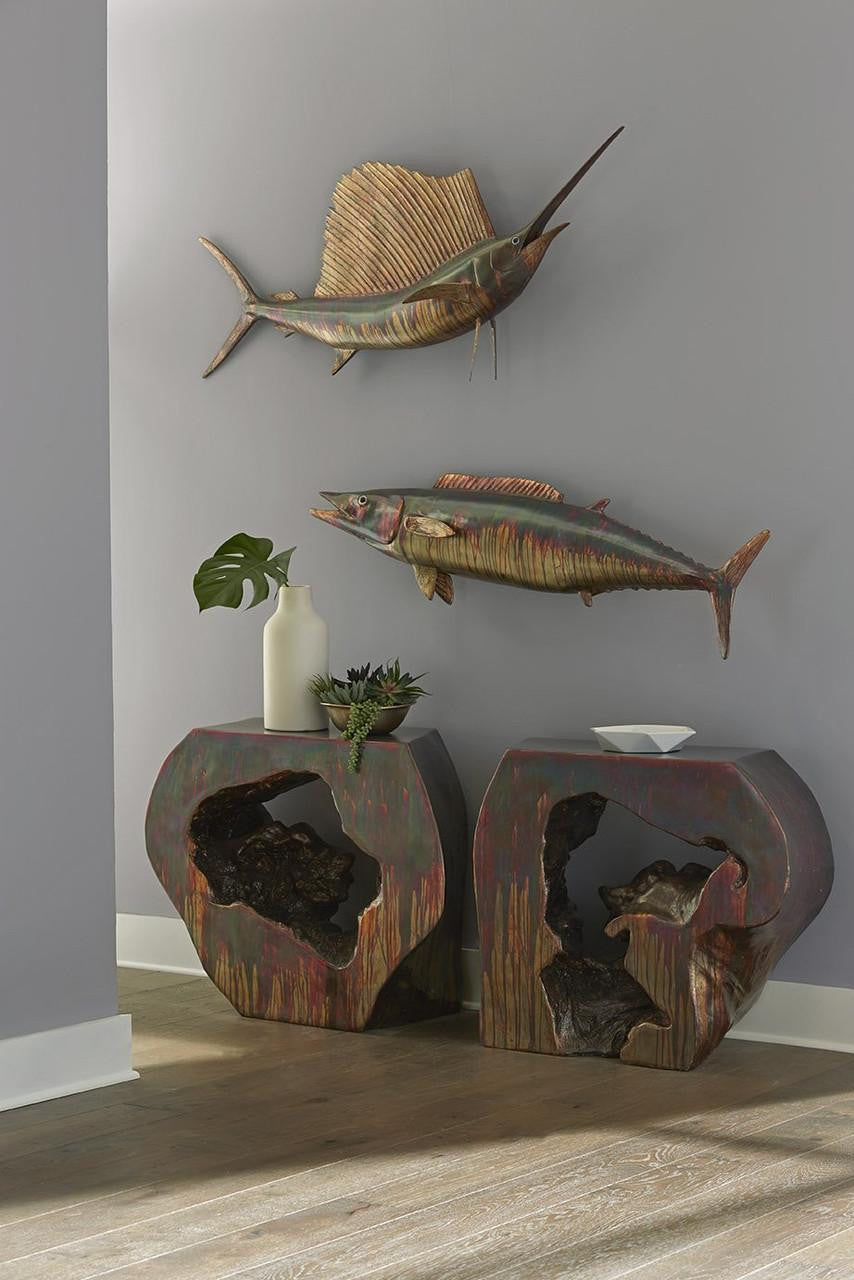 Phillips Collection Fish Wall Sculpture, Wahoo, Copper Patina, 59"W (PH100655 YV0J07W7Q4)