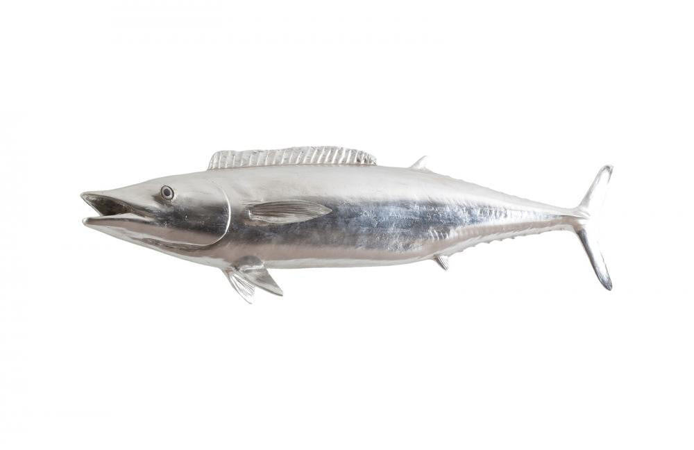 Phillips Collection Fish Wall Sculpture, Wahoo, Silver Leaf, 59"W (PH62417 YV0J07W7Q3)