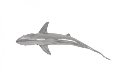 Phillips Collection Fish Wall Sculpture, Whaler Shark, Polished Aluminum, 26"W (PH64546 YV0J07W7QX)