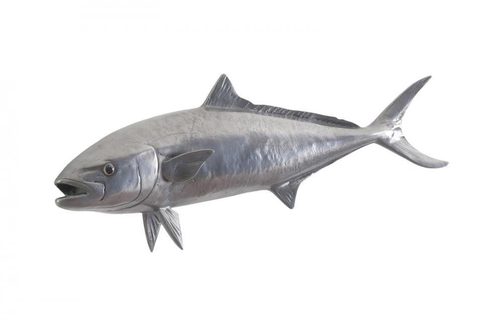 Phillips Collection Fish Wall Sculpture, Yellow Tailed King, Polished Aluminum, 35"W (PH64552 YV0J07W7RN)