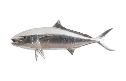 Phillips Collection Fish Wall Sculpture, Yellow Tailed King, Silver Leaf, 35"W (PH64551 YV0J07W7RM)