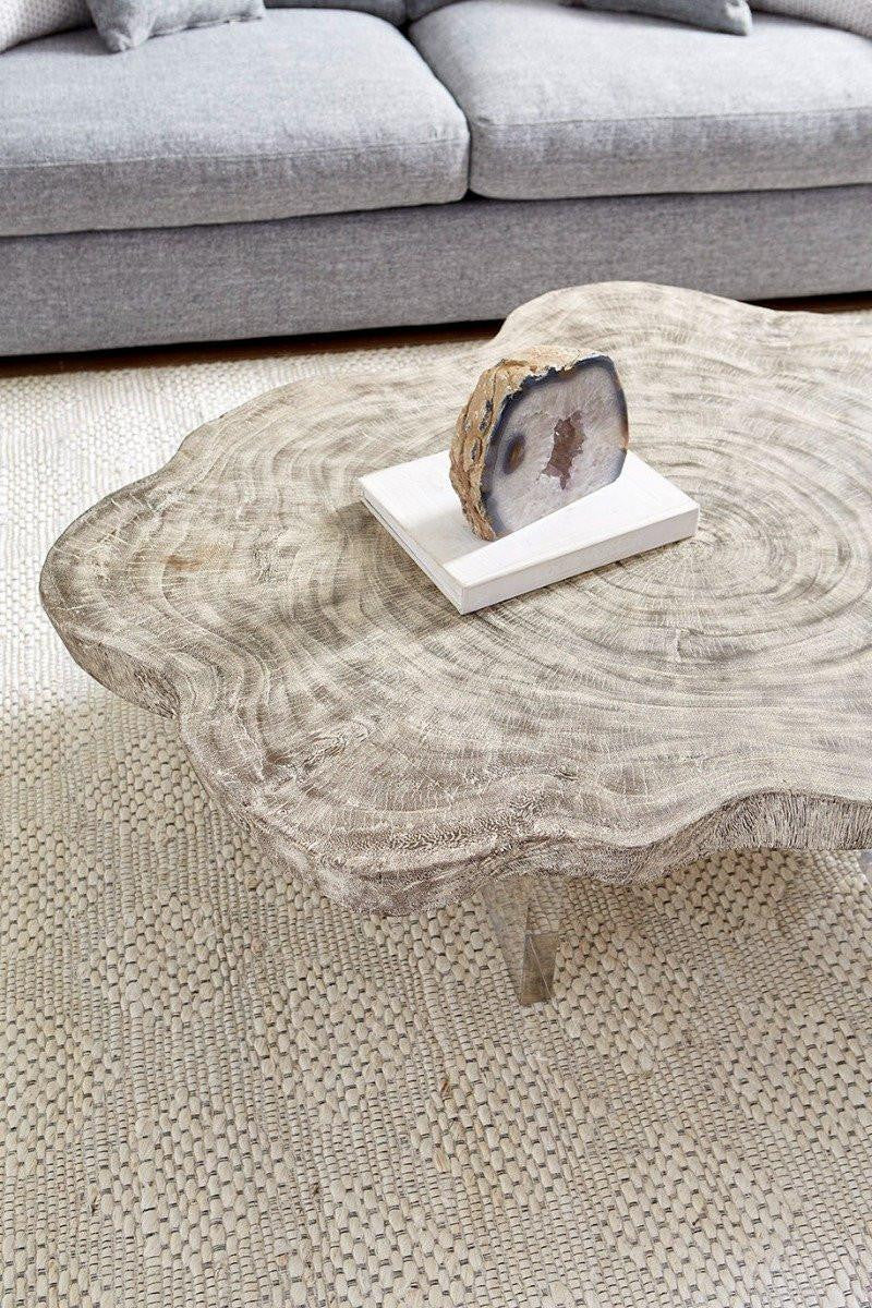 Phillips Collection Floating Small Coffee Table with  Clear Acrylic  Chamcha, Clear