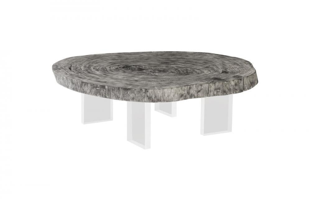 Phillips Collection Floating Small Coffee Table with  Clear Acrylic  Graystone, Clear