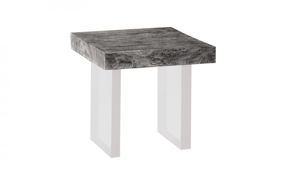 Phillips Collection Floating Side Table Graystone, Clear