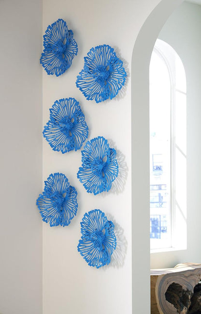 Phillips Collection Flower Wall Art, X-Small, Blue, 18"W (TH109687 YV0J07T732)