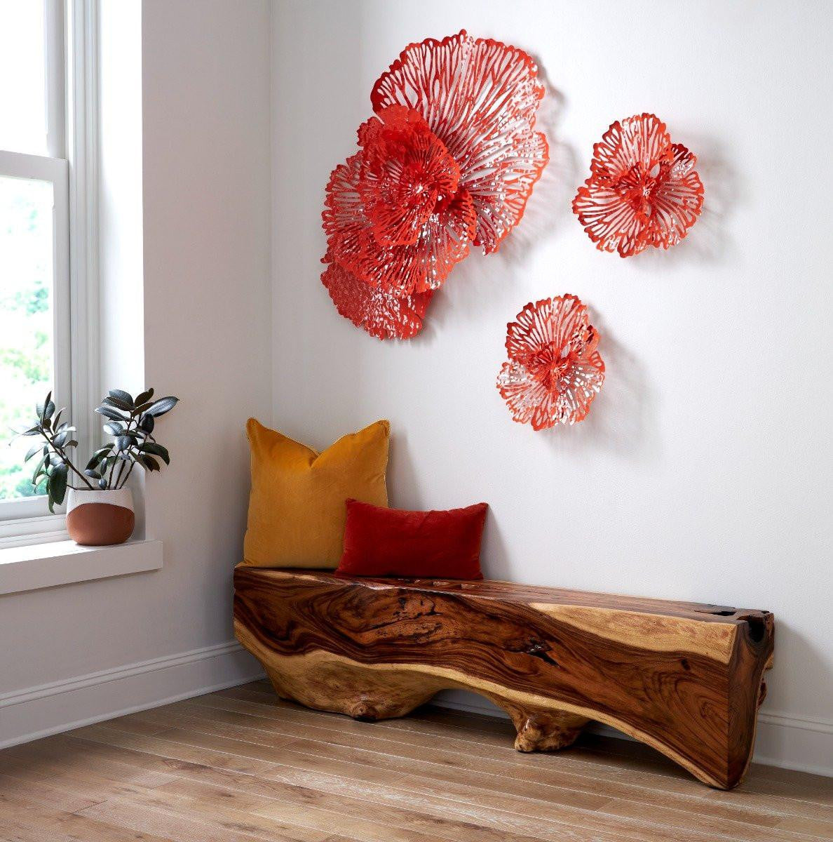 Phillips Collection Flower Wall Art, X-Small, Orange, 18"W (TH109689 YV0J07T734)