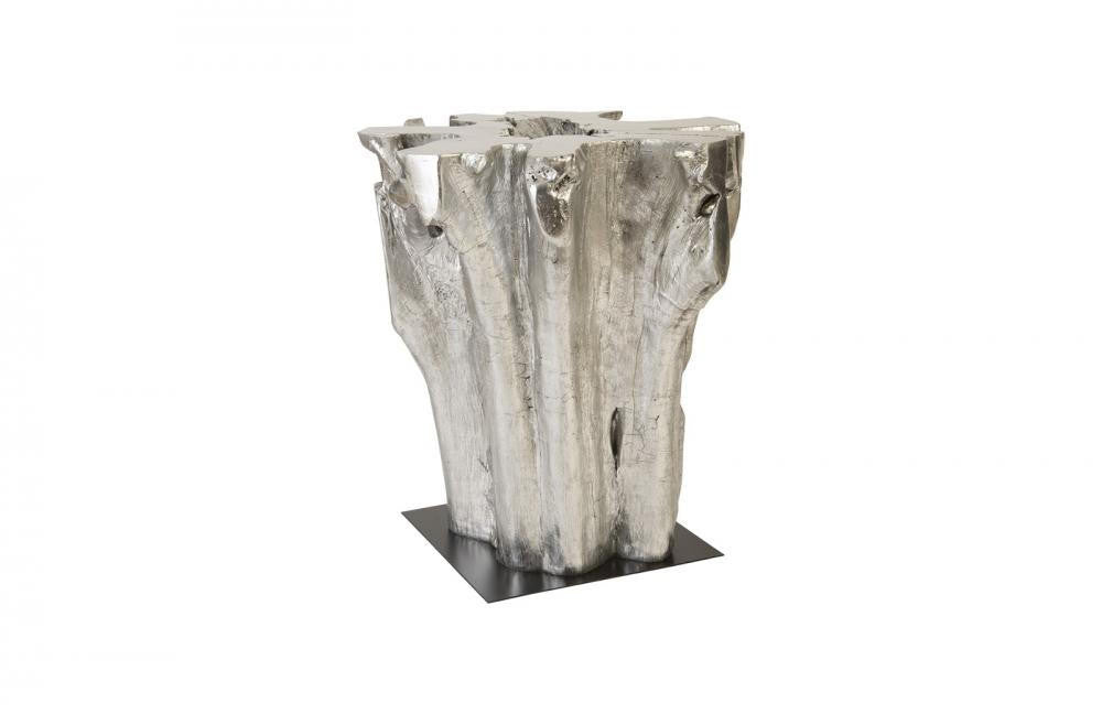 Phillips Collection Freeform Bar Table Silver Leaf, Black