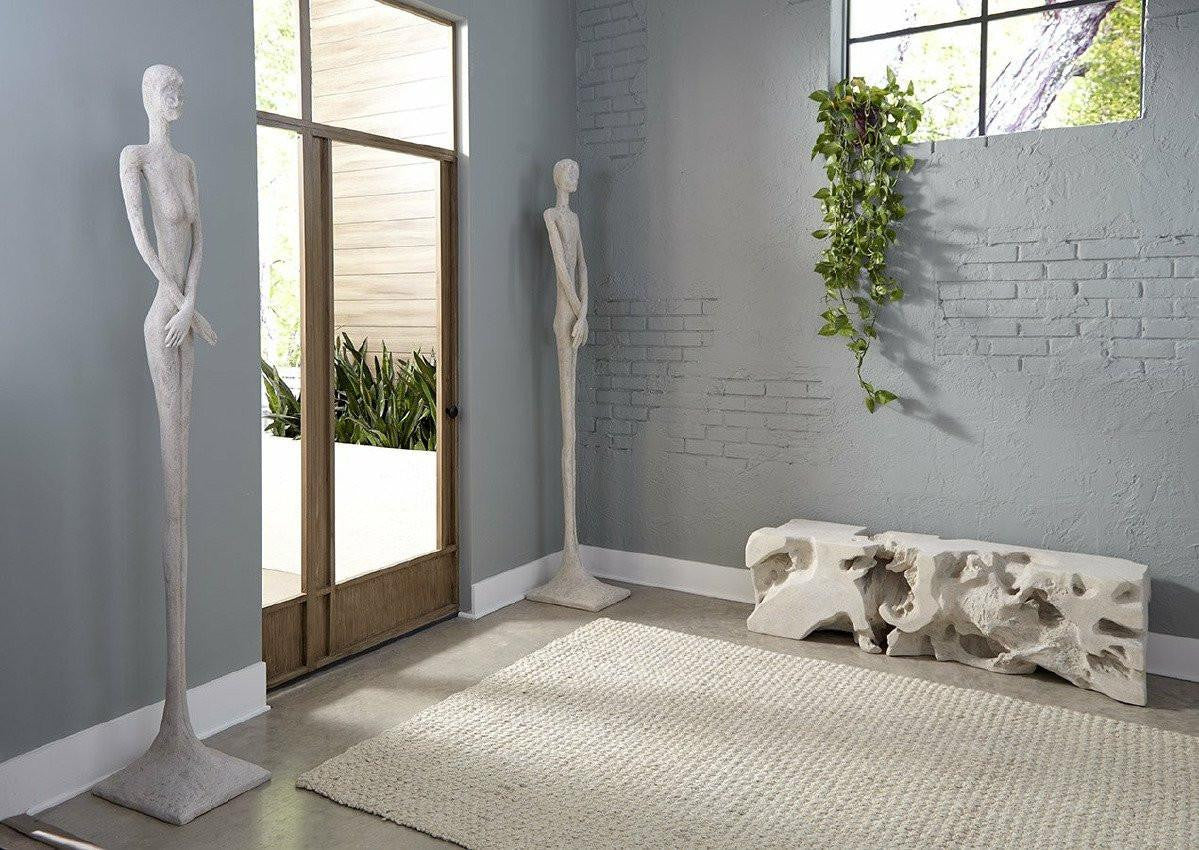 Phillips Collection Freeform Bench, Large, Off-White, 59"W (PH62423 YV0J07T801)