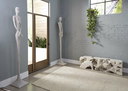 Phillips Collection Freeform Bench, Large, Off-White, 59"W (PH62423 YV0J07T801)