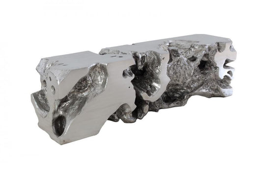 Phillips Collection Freeform Large Bench Silver Leaf