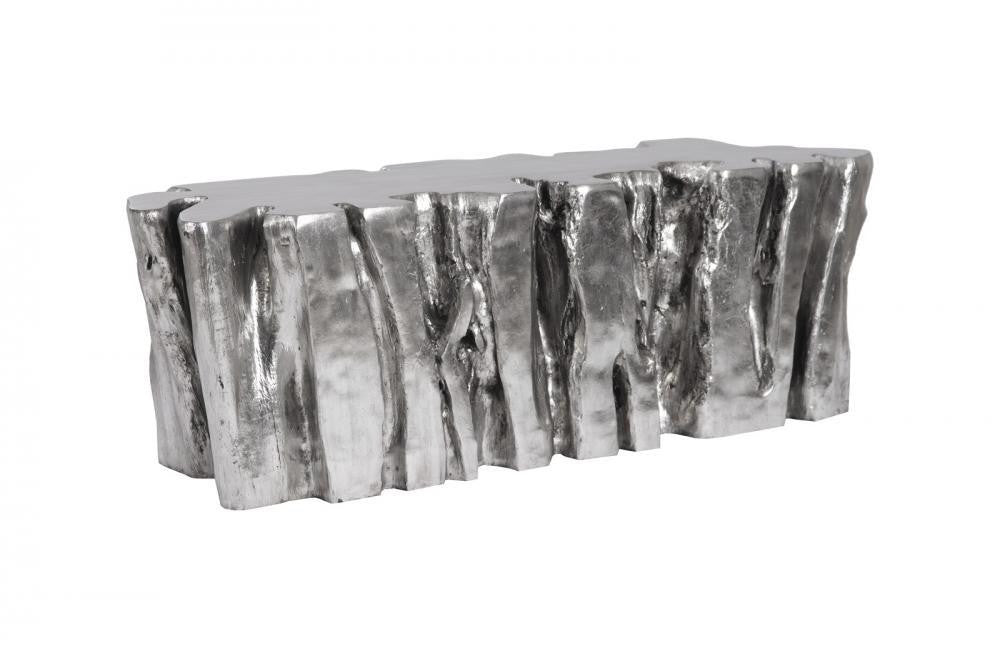 Phillips Collection Freeform Bench, Medium, Silver Leaf, 51"W (PH104351 YV0J07T80H)