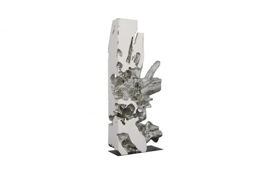 Phillips Collection Freeform Sculpture White, Silver Leaf